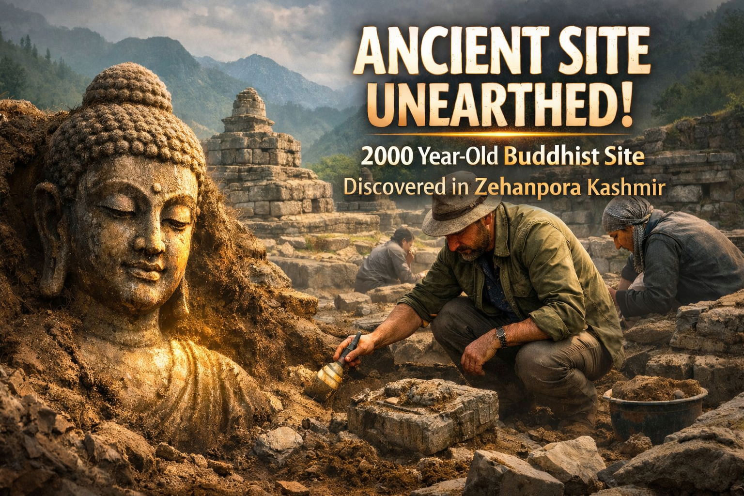 2000 Year Old Buddhist Site Discovered in Zehanpora Kashmir